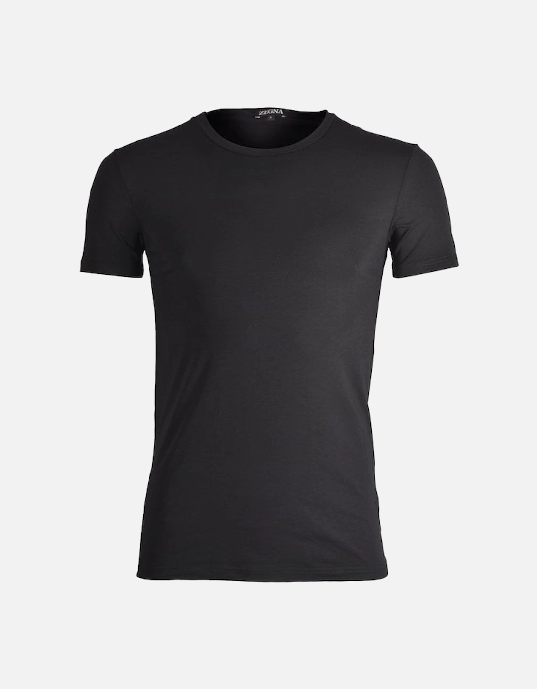 Stretch Cotton Crew-Neck T-Shirt, Black, 5 of 4
