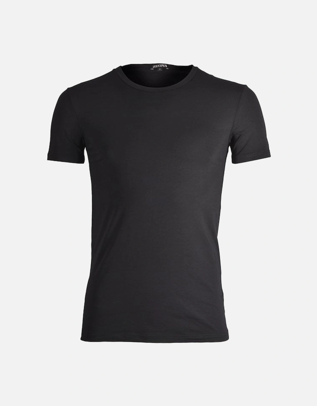 Stretch Cotton Crew-Neck T-Shirt, Black, 4 of 3