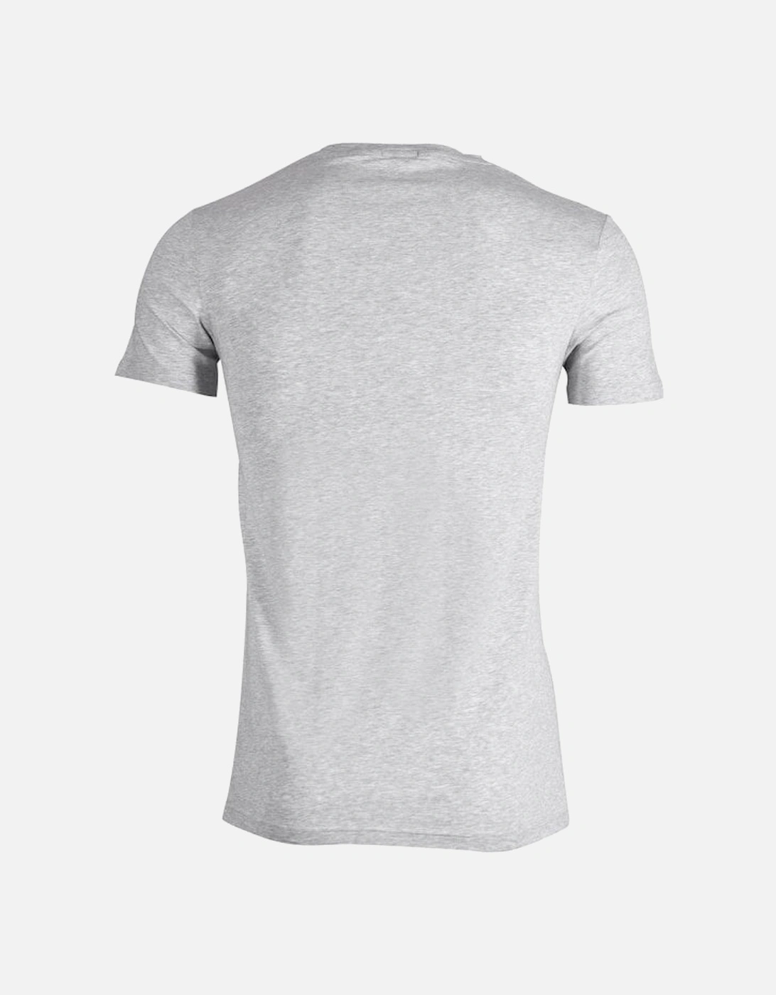 Stretch Cotton Crew-Neck T-Shirt, Grey Melange