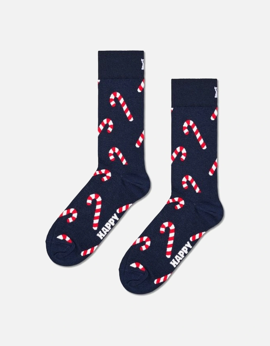 Candy Cane Socks, Navy, 3 of 2