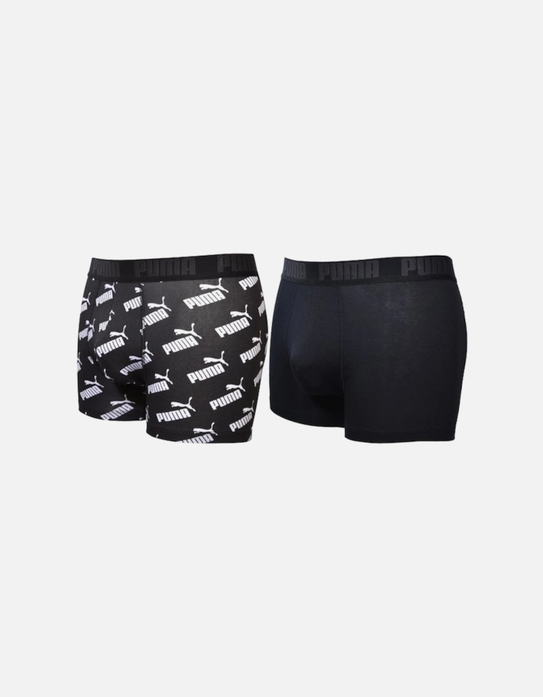 2-Pack Allover Logo Boxer Briefs, Black