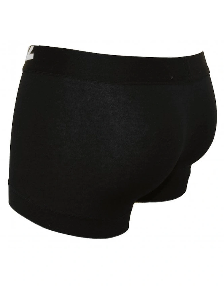 2-Pack Angled Logo Low-Rise Boxer Trunks, Black