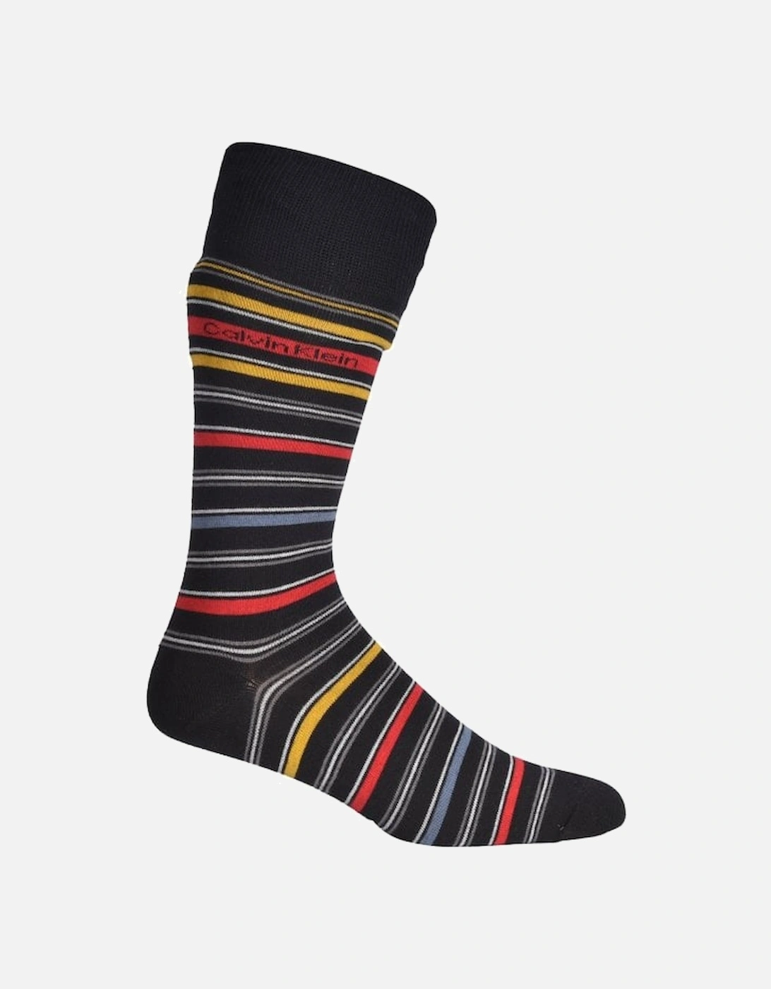 4-Pack Stripes & Solids Socks Gift Tin, Black/Red