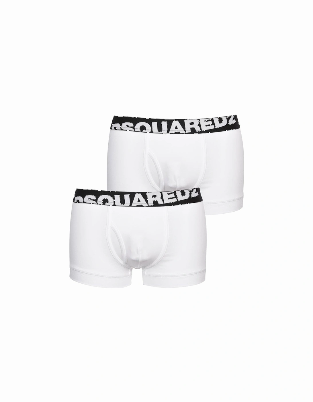 2-Pack Angled Logo Low-Rise Boxer Trunks, White, 9 of 8