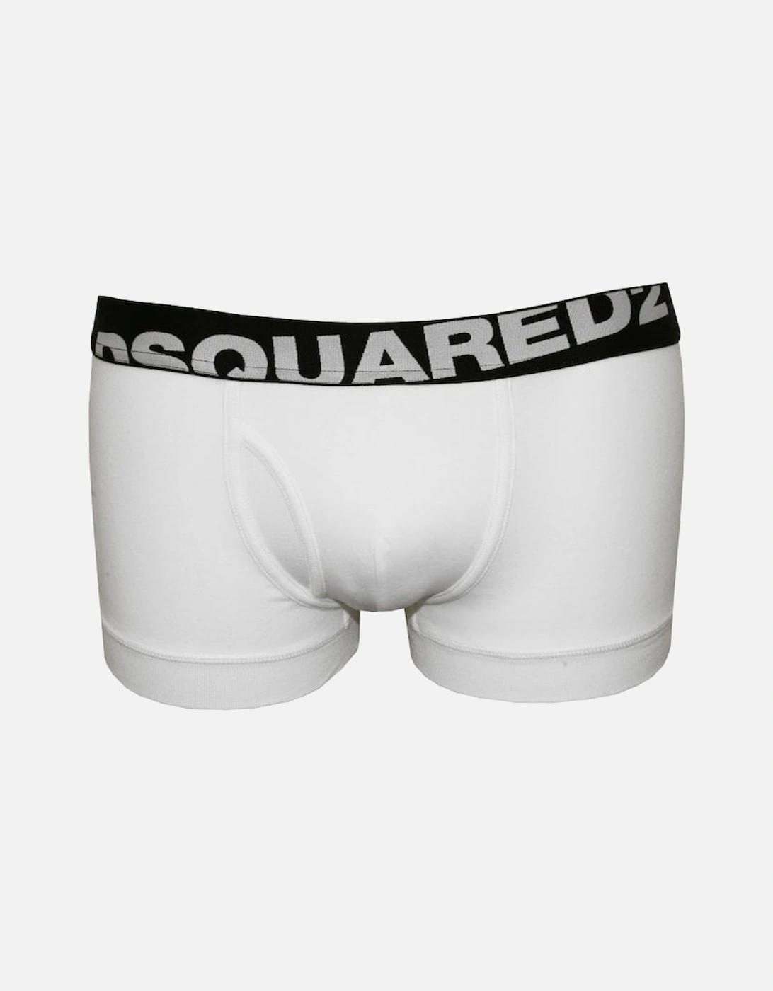 Angled Logo Low-Rise Boxer Trunk, White/black, 8 of 7