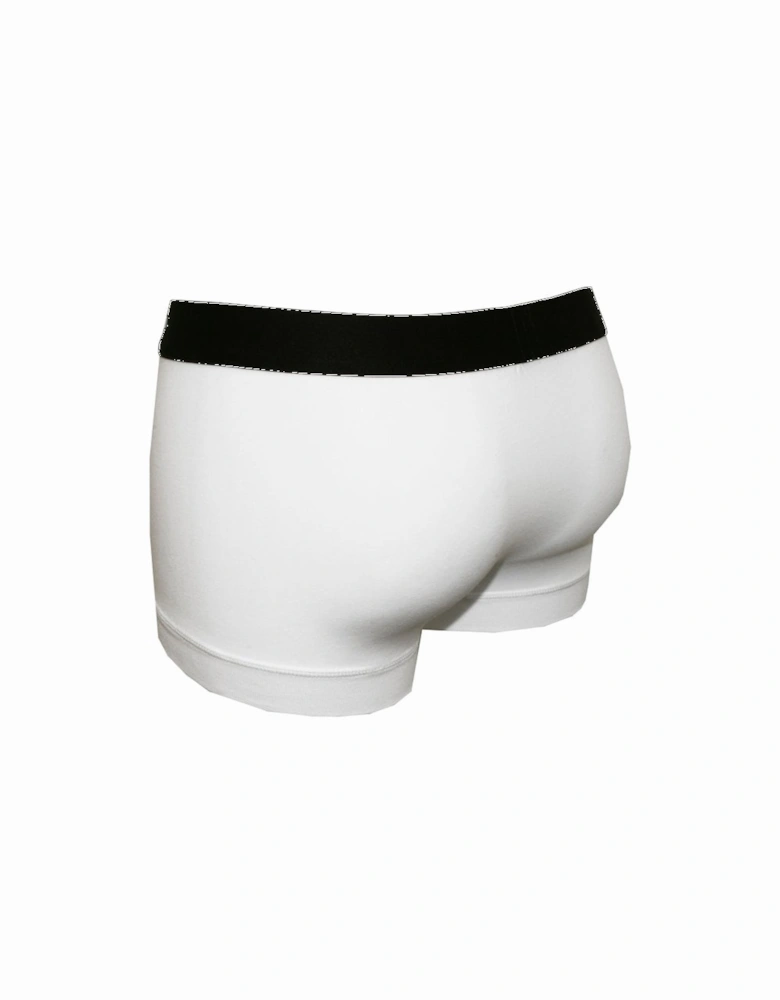 2-Pack Angled Logo Low-Rise Boxer Trunks, White