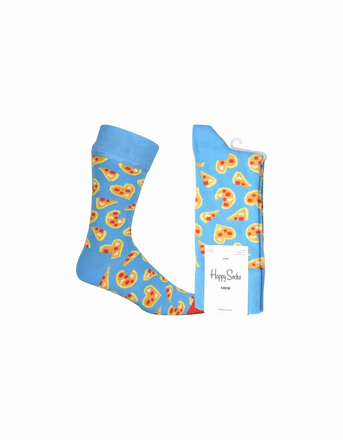 Pizza Love Socks, Blue, 4 of 3
