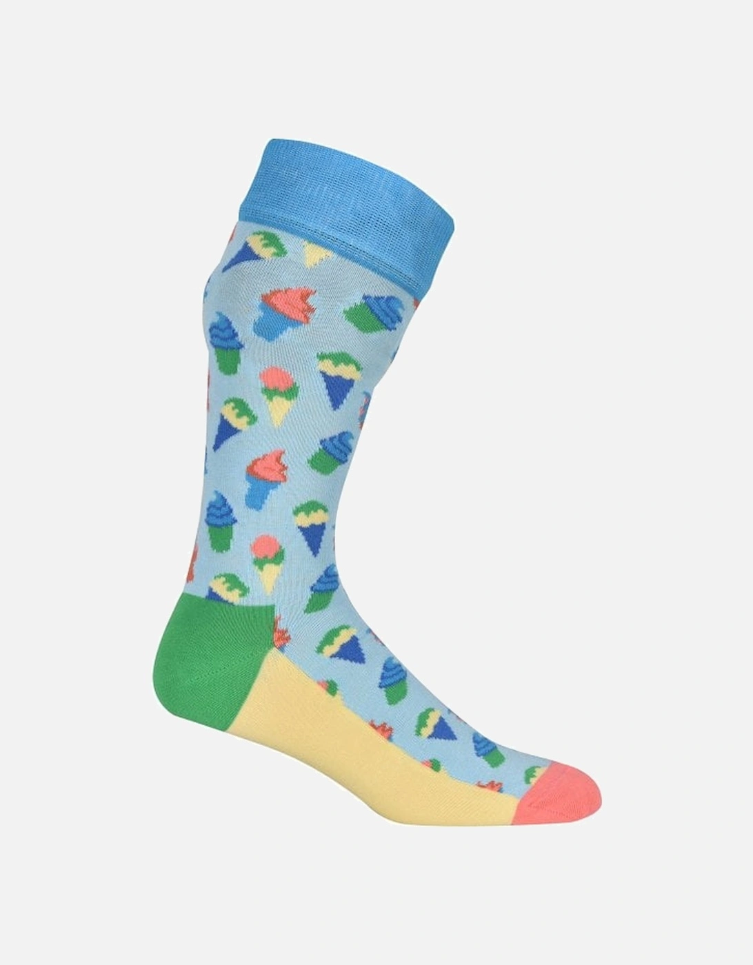 4-Pack Tropical Day Socks Gift Box, Navy/blue/pink