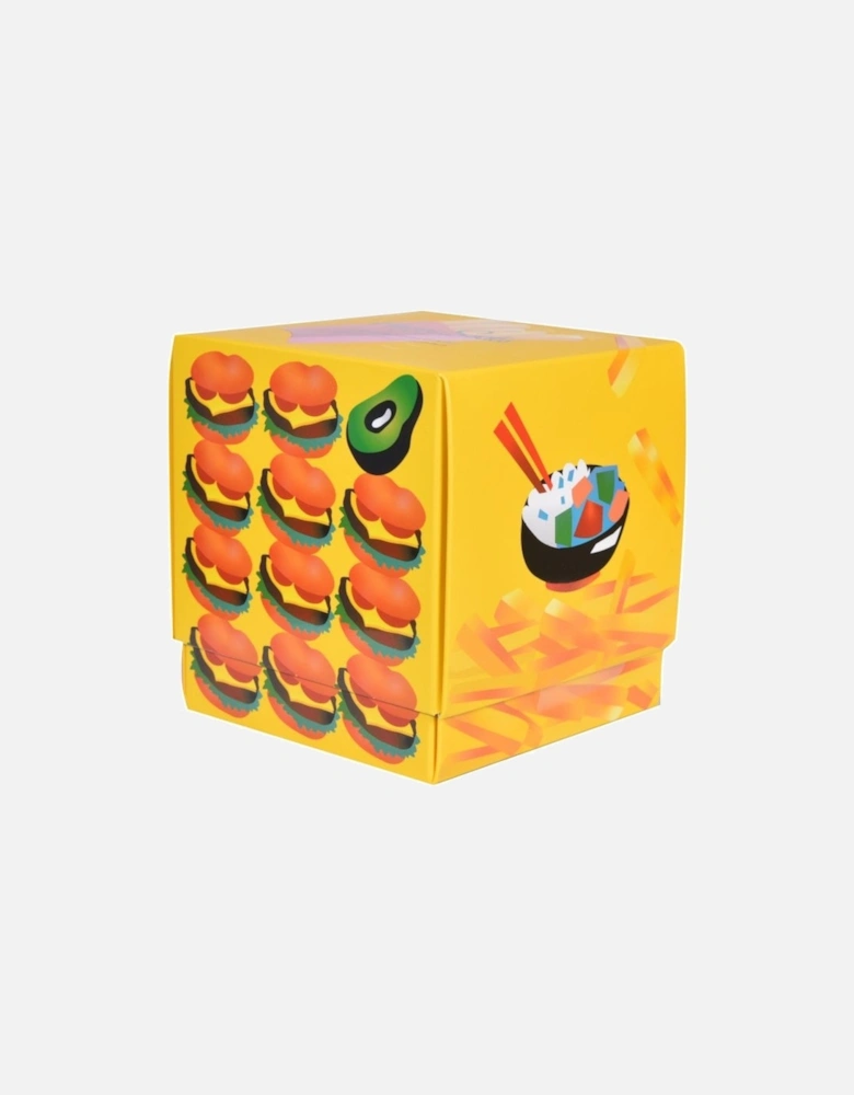 3-Pack Food Lover Socks Gift Box, Mint/White/Orange