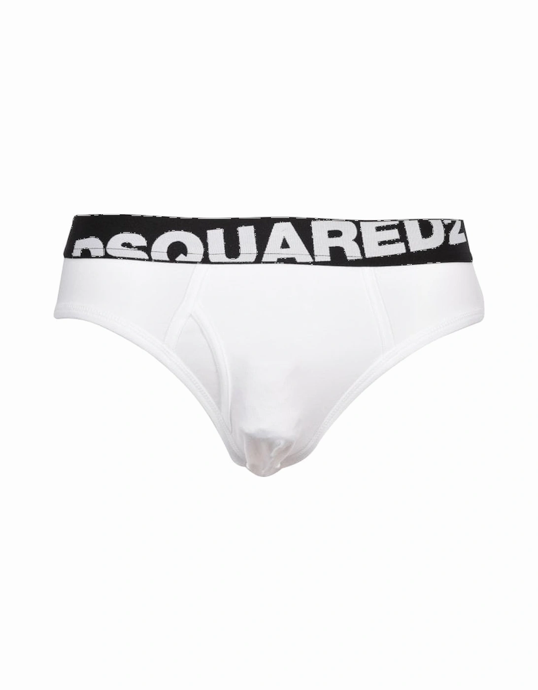 2-Pack Angled Logo Low-Rise Briefs, White