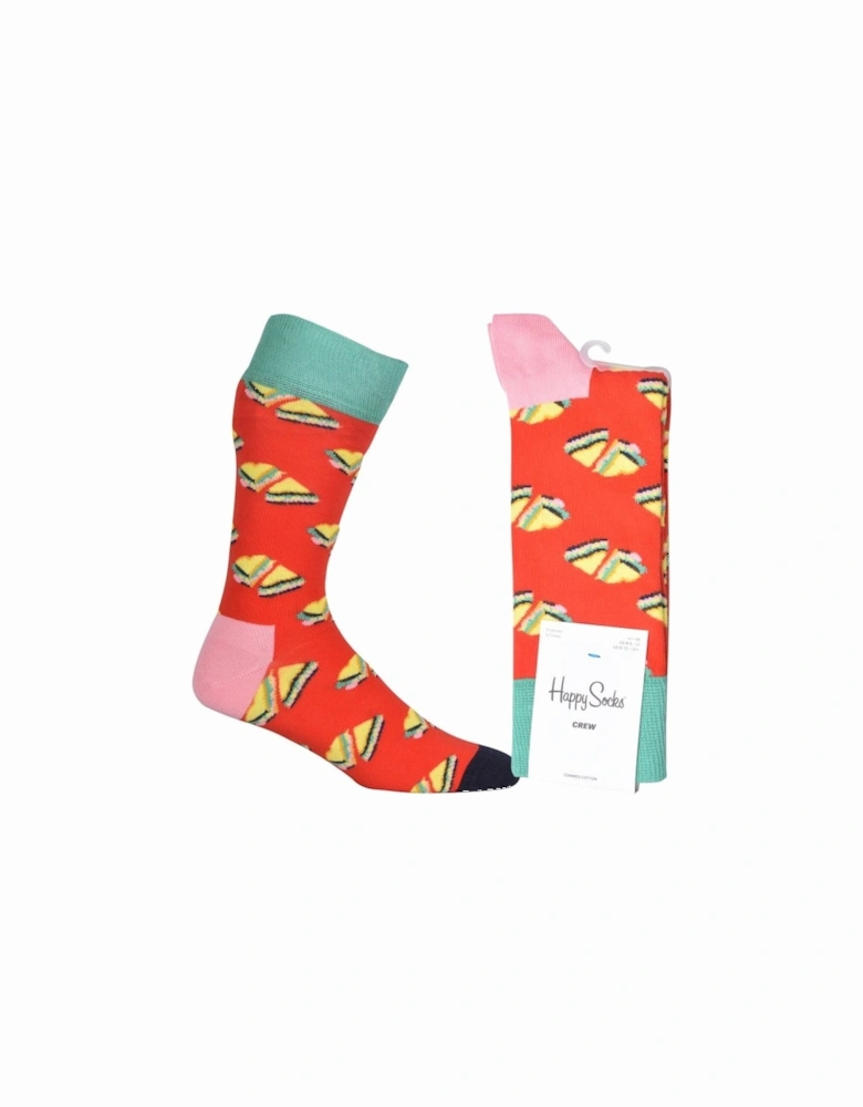 Love Sandwich Socks, Red