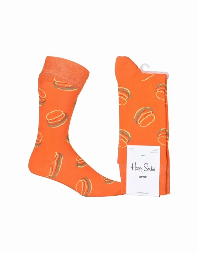 Lunch Time Socks, Orange
