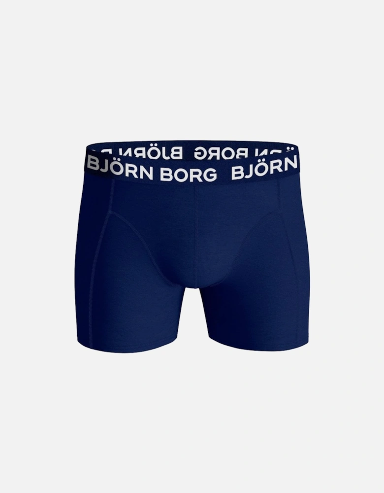 5-Pack Classic Logo Boys Boxer Trunks, Black/Grey/Navy/Blue