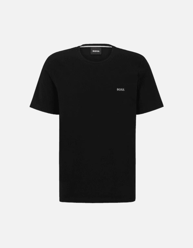 Luxe Jersey Crew-Neck Loungewear T-Shirt, Black