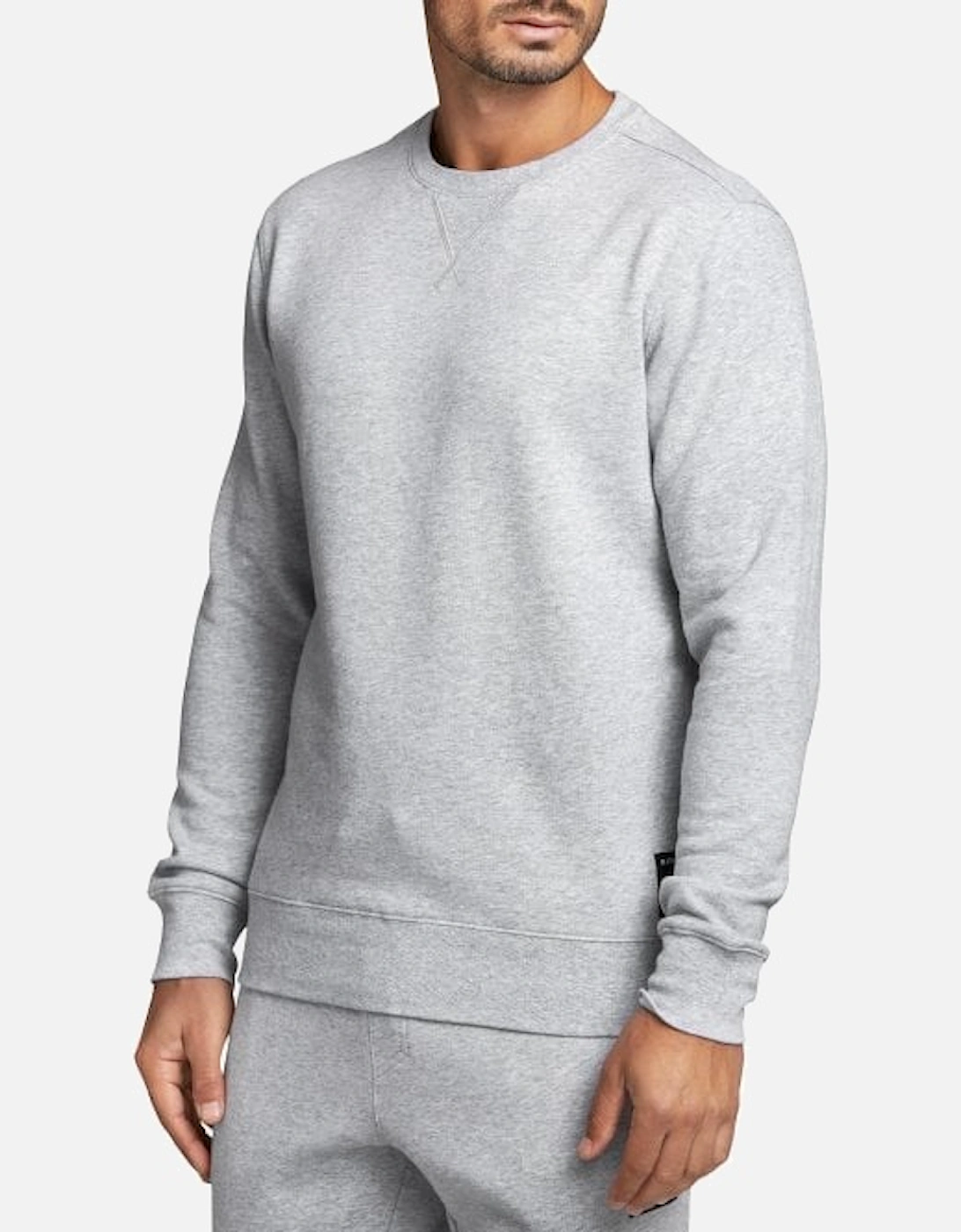 Centre Tracksuit Sweatshirt, Light Grey Melange