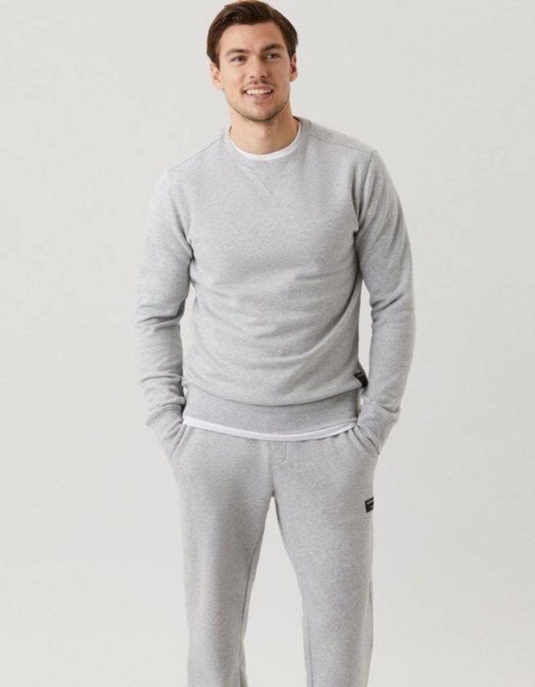 Centre Tracksuit Sweatshirt, Light Grey Melange