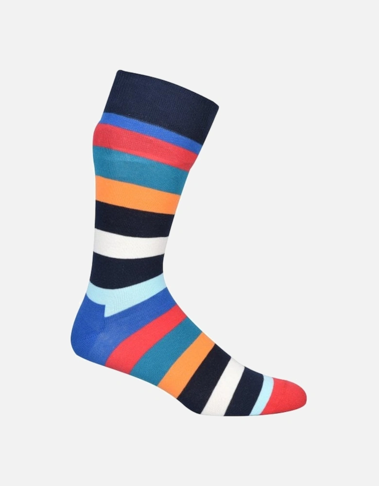 Stripe Socks, Blue/Multi