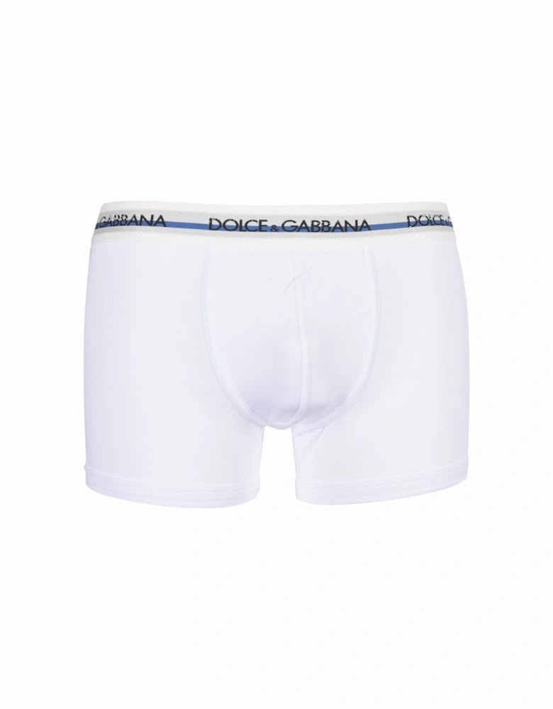 DG Monogram Trim Boxer Trunk, White