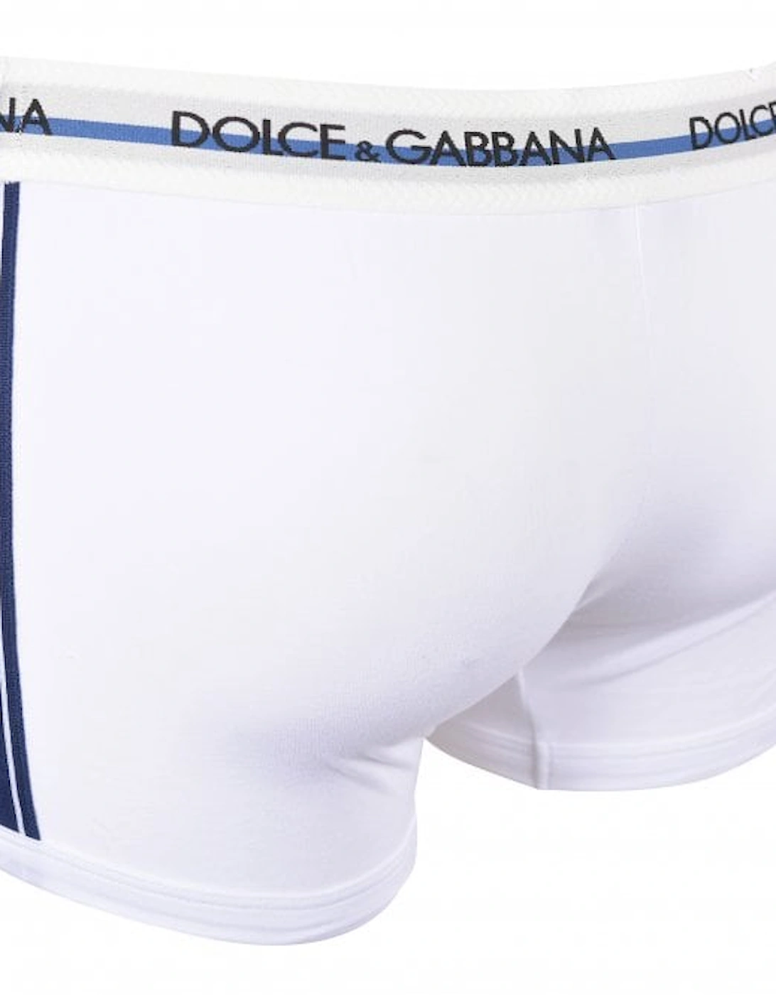 DG Monogram Trim Boxer Trunk, White