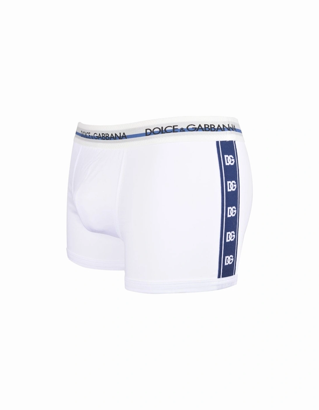 DG Monogram Trim Boxer Trunk, White