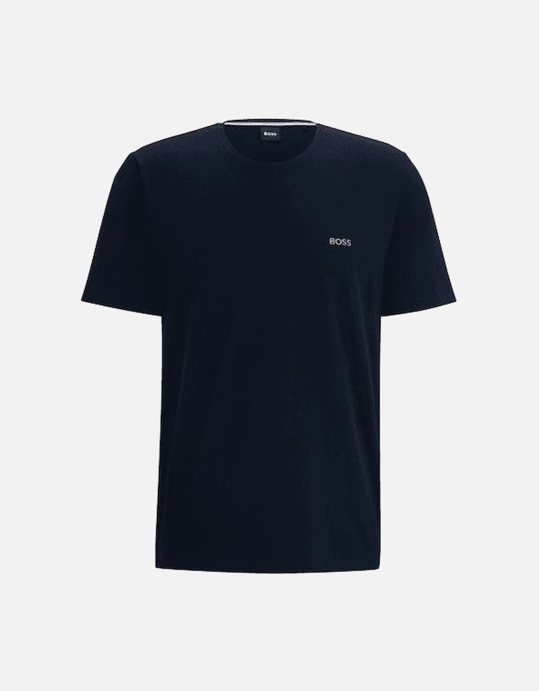 Luxe Jersey Crew-Neck Loungewear T-Shirt, Navy, 6 of 5