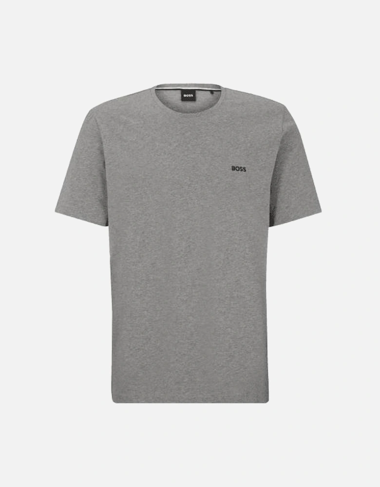 Luxe Jersey Crew-Neck Loungewear T-Shirt, Medium Grey Melange