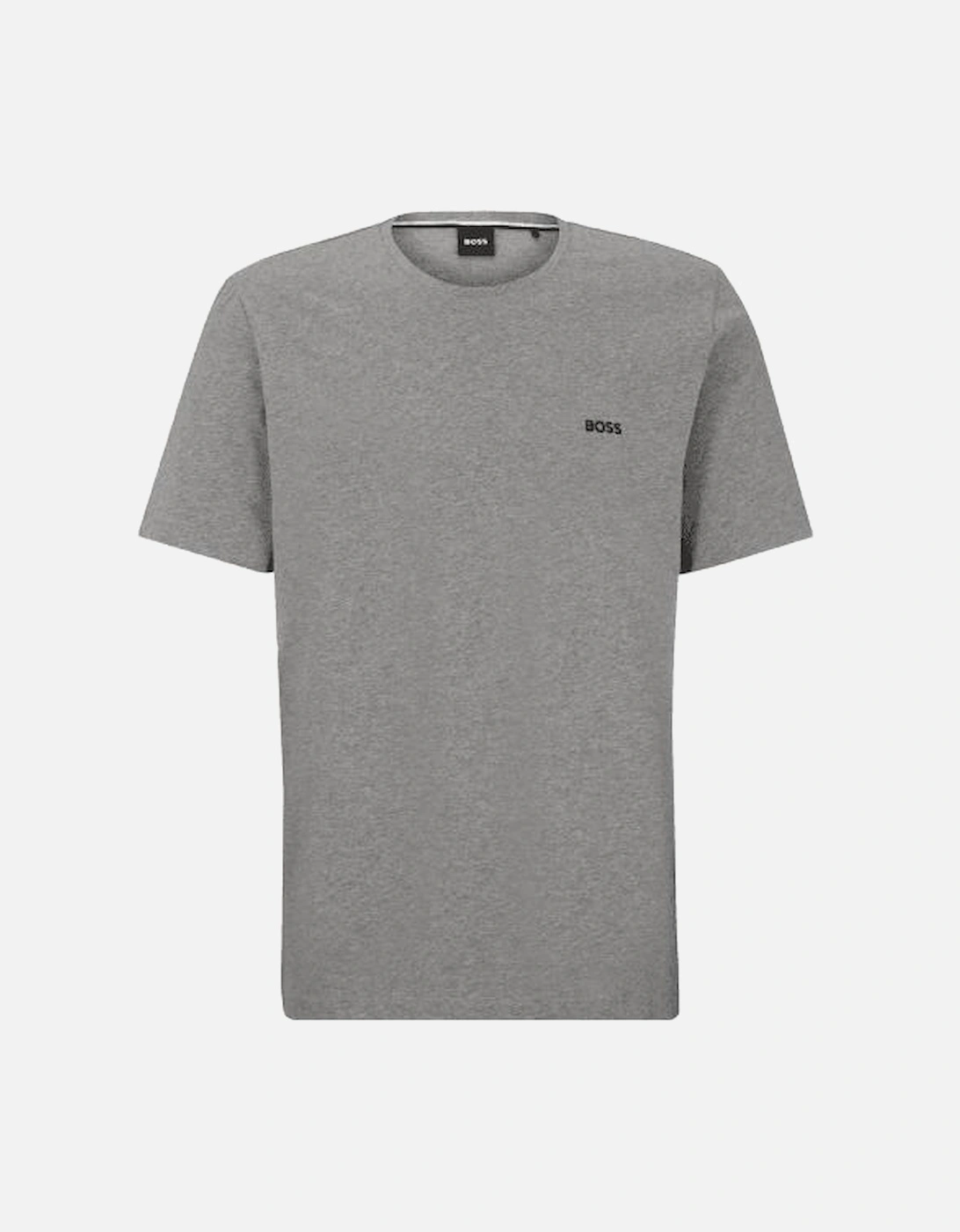 Luxe Jersey Crew-Neck Loungewear T-Shirt, Medium Grey Melange, 2 of 1