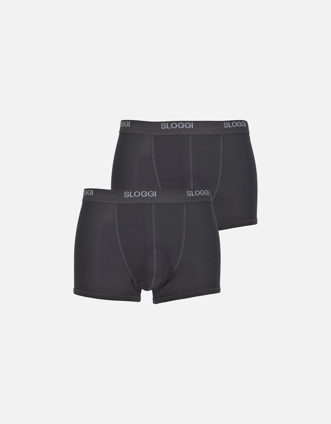 2-Pack Basic Short Boxer Trunks, Black, 10 of 9