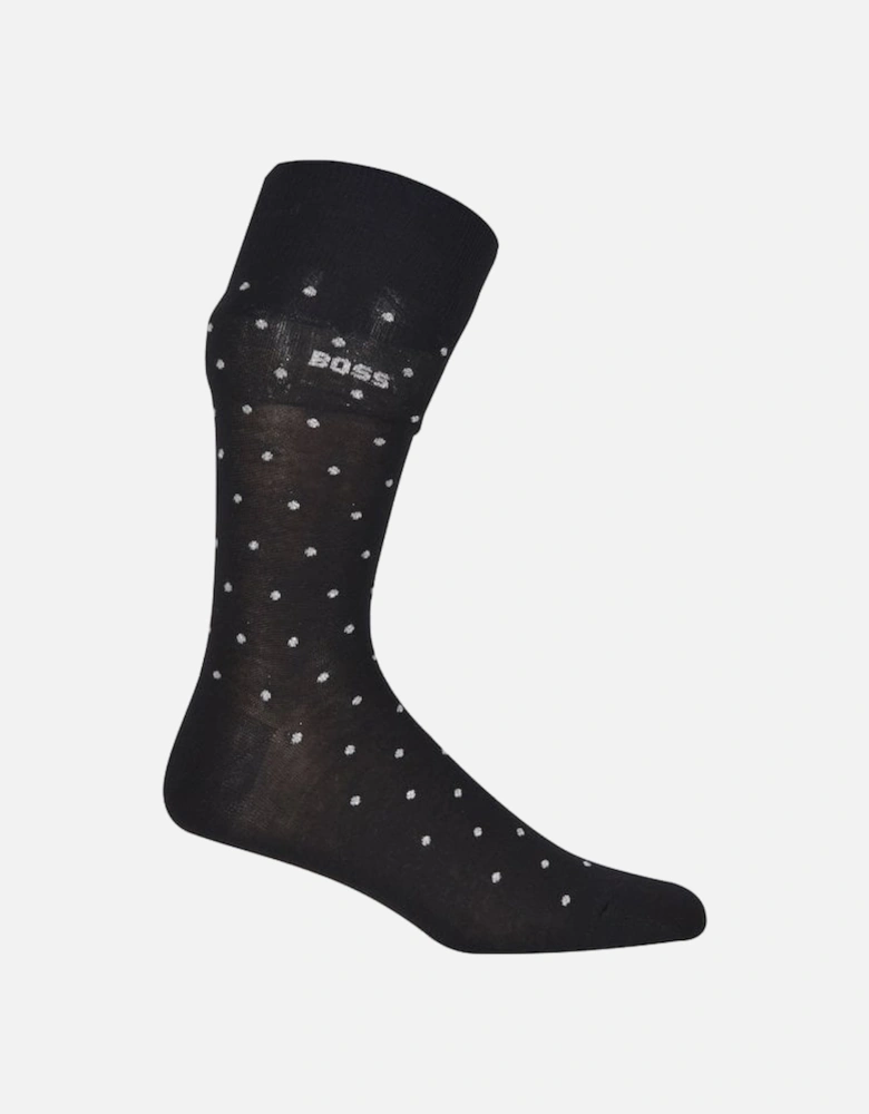 2-Pack Silver Sparkle Socks Gift Box, Black