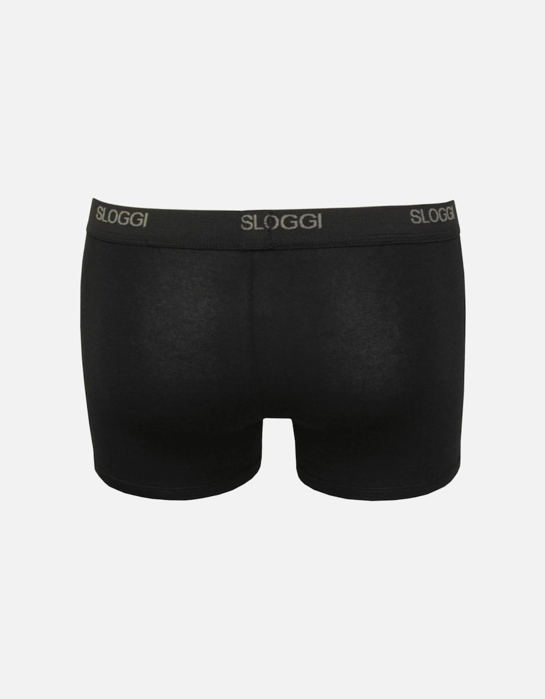 2-Pack Basic Short Boxer Trunks, Black