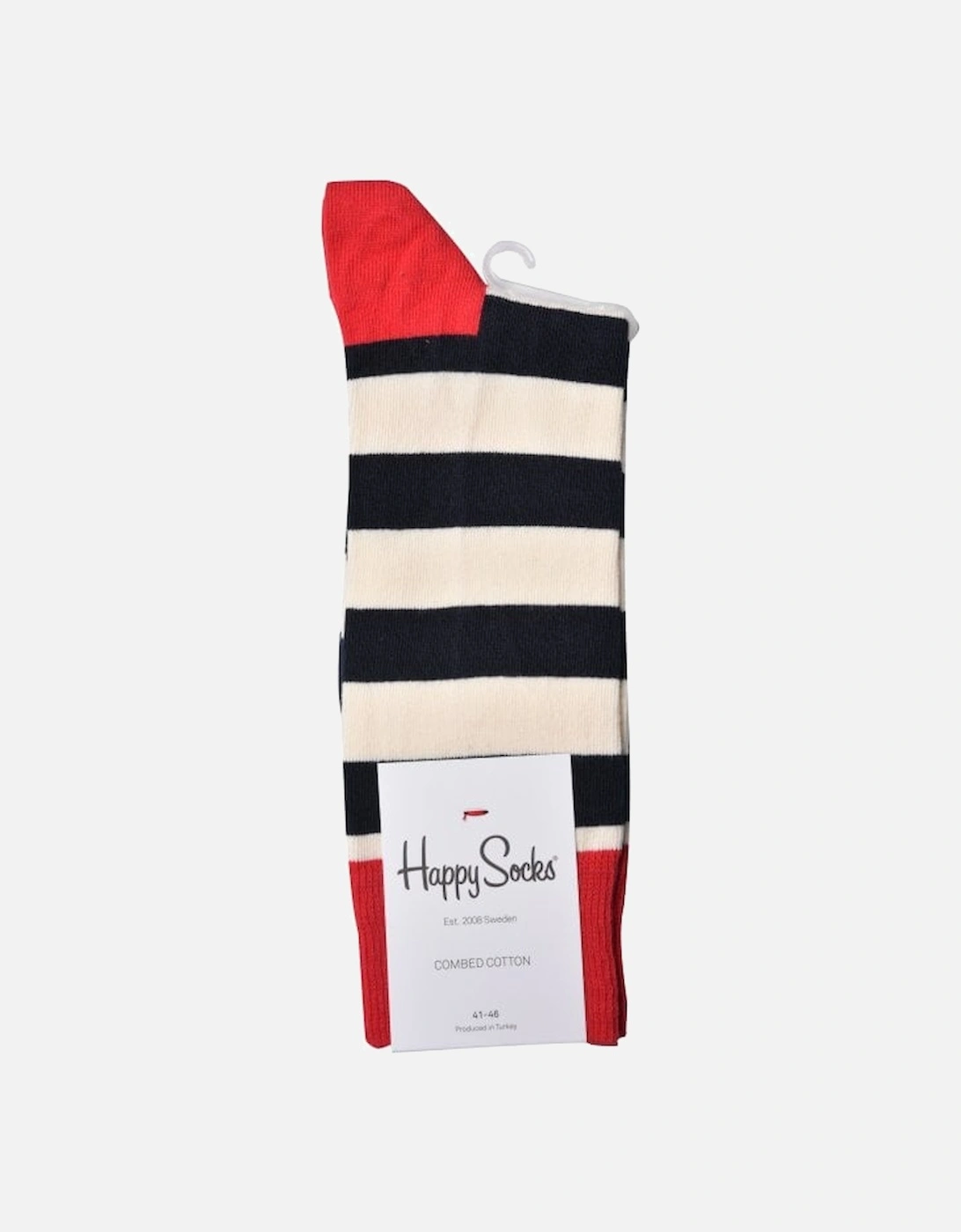 Stripe Socks, Navy/White/Red