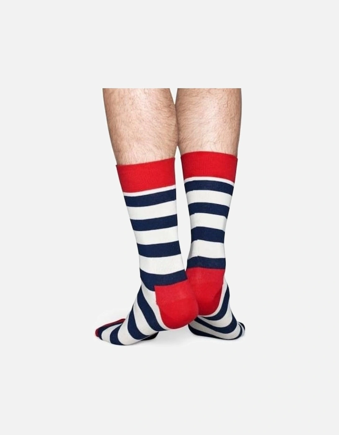 Stripe Socks, Navy/White/Red