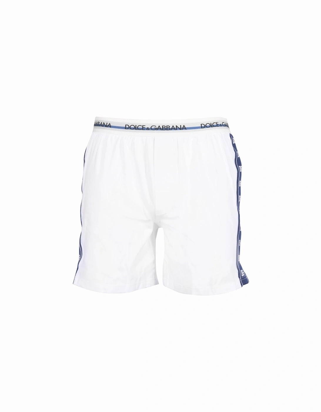 DG Monogram Trim Lounge Shorts, White, 5 of 4