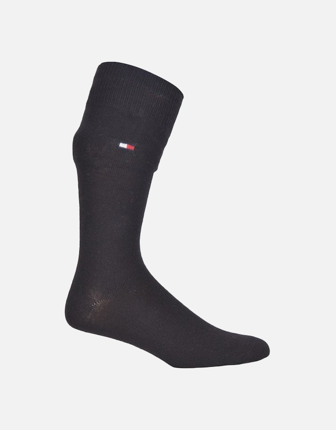 2-Pack Slub Mouline Rugby Stripe Boot Socks, Black/Grey