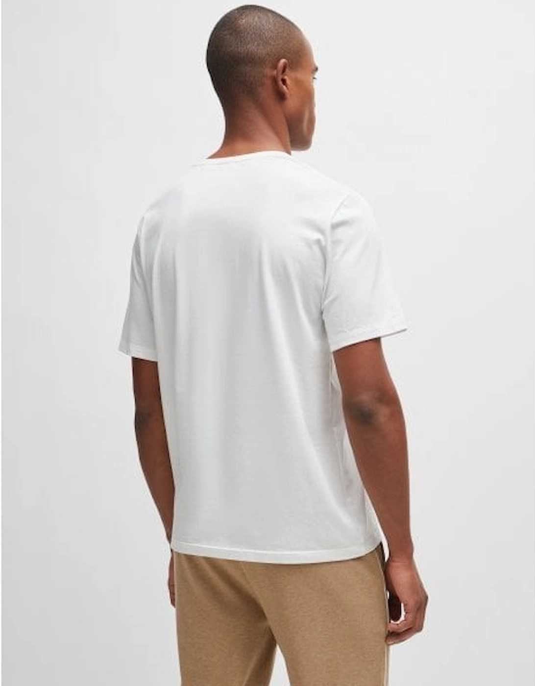 Luxe Jersey Crew-Neck Loungewear T-Shirt, White