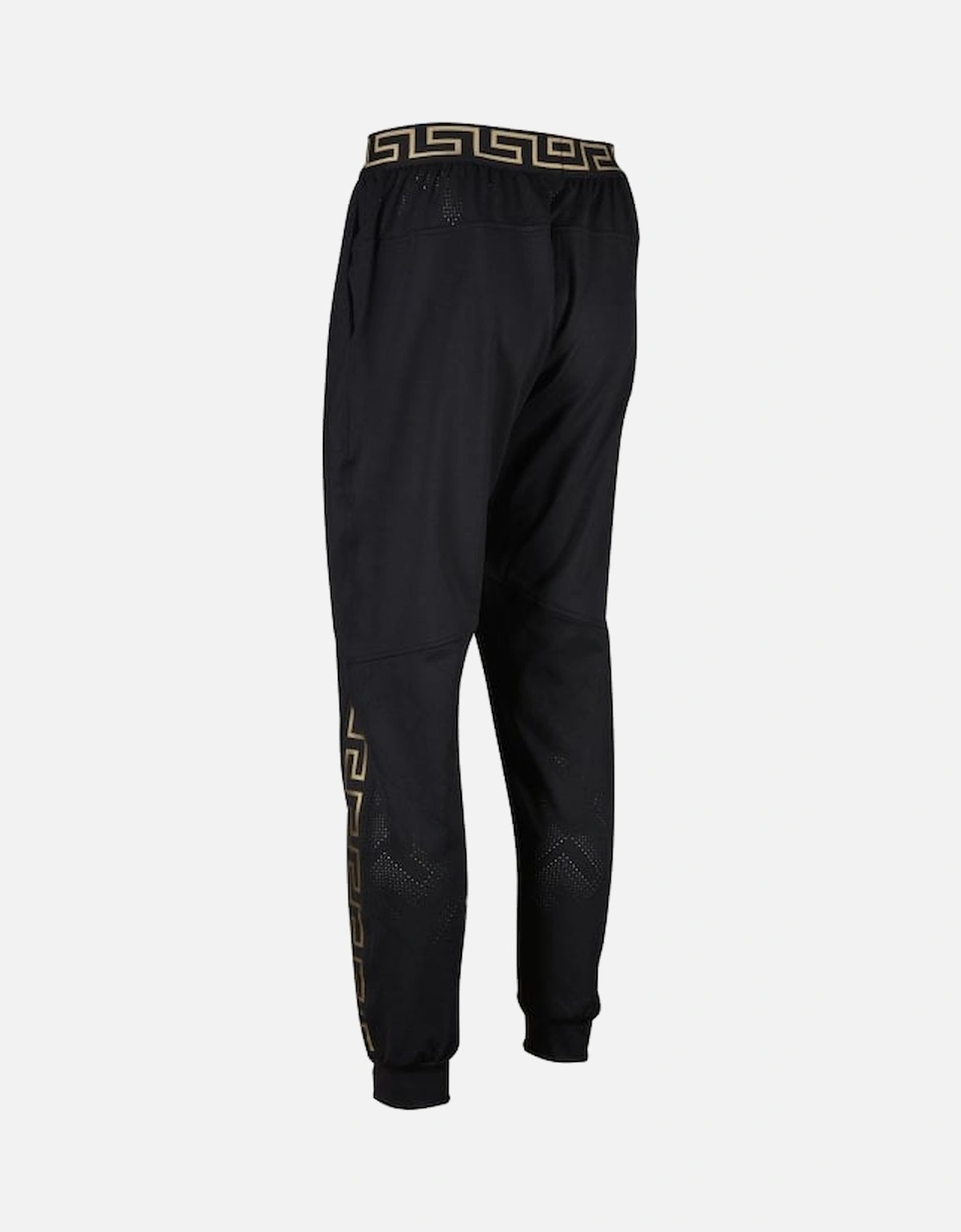 Iconic Logo Technical Gym Jogging Bottoms, Black/gold