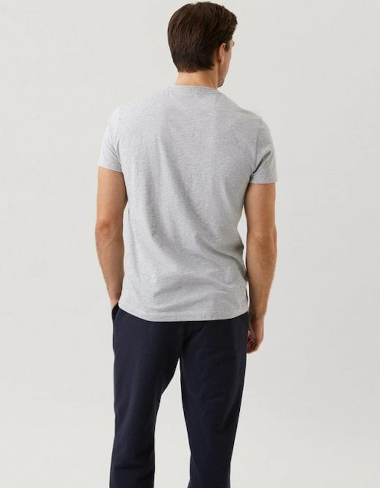 Centre Tracksuit T-Shirt, Light Grey Melange