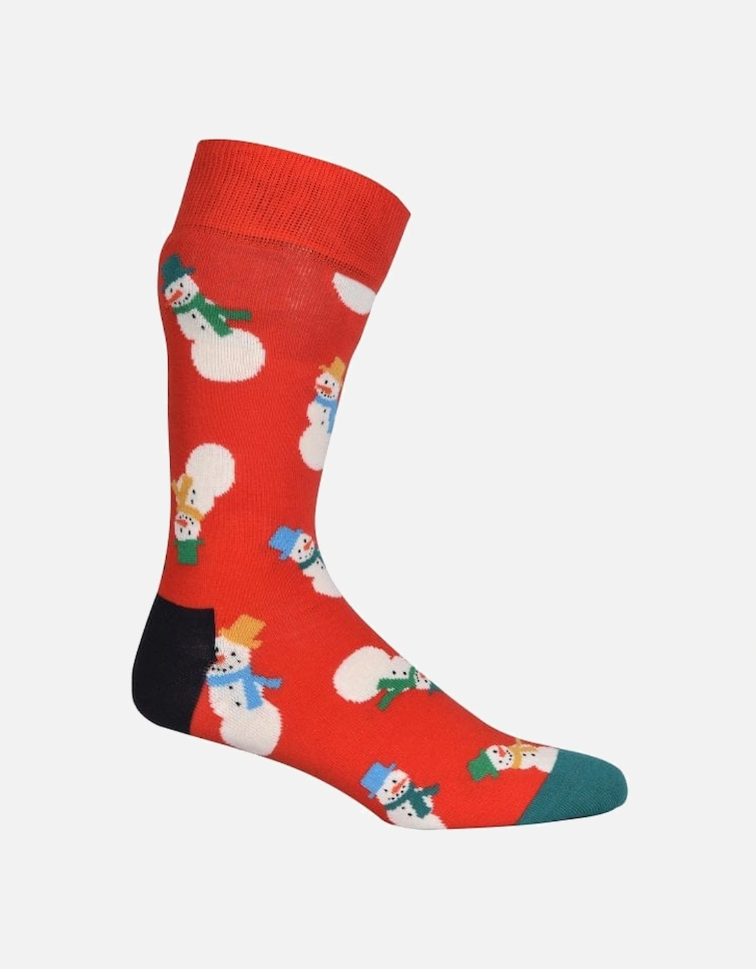2-Pack Snowman Socks Gift Box, Red