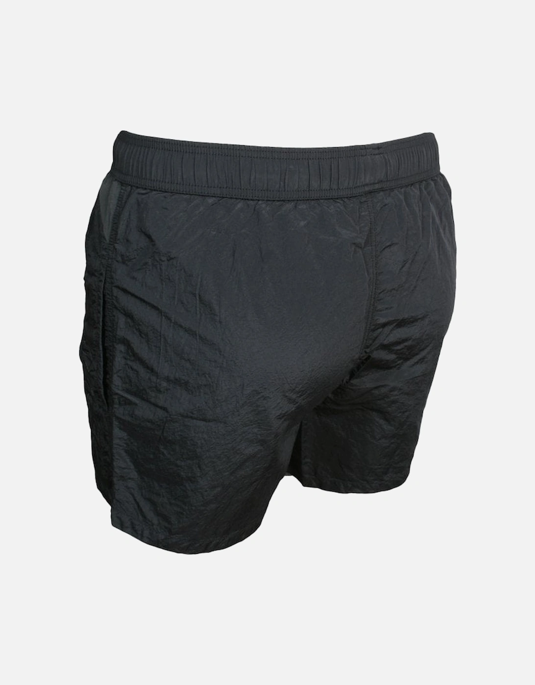 Luxe Side Tonal Logo Swim Shorts, Black