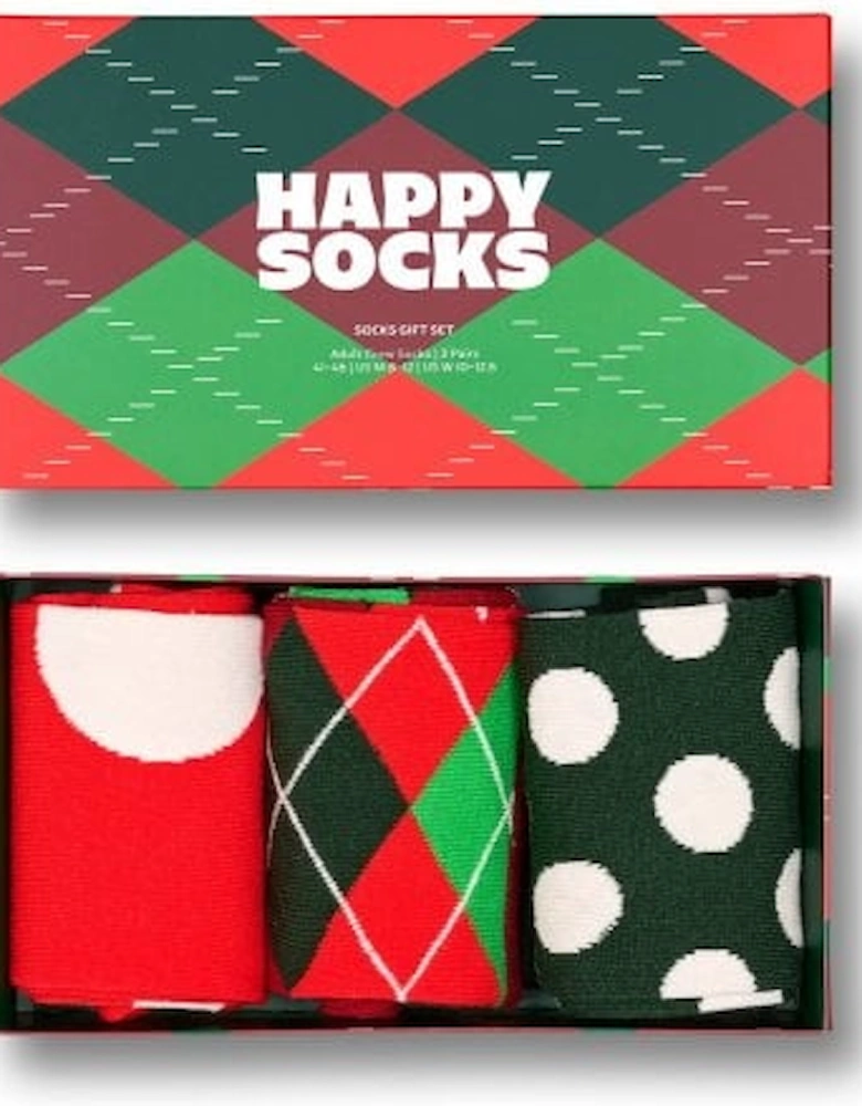3-Pack Holiday Classics Socks Gift Box, Multi