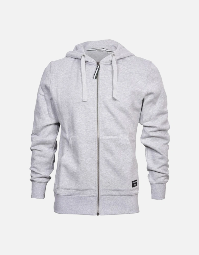 Centre Tracksuit Zip-Through Hoodie, Light Grey Melange