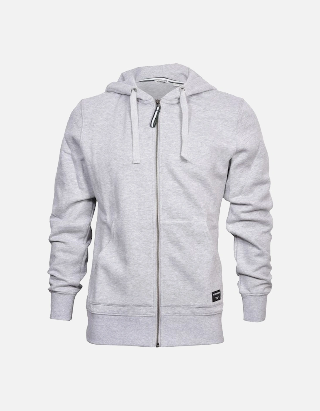 Centre Tracksuit Zip-Through Hoodie, Light Grey Melange, 7 of 6