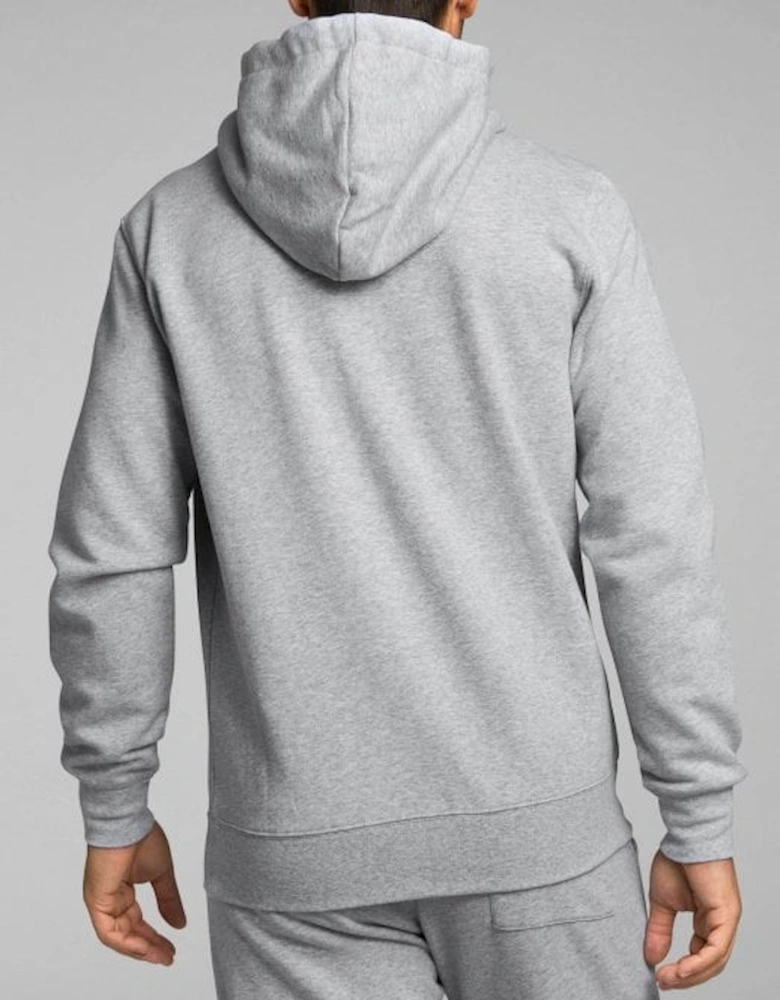 Centre Tracksuit Zip-Through Hoodie, Light Grey Melange