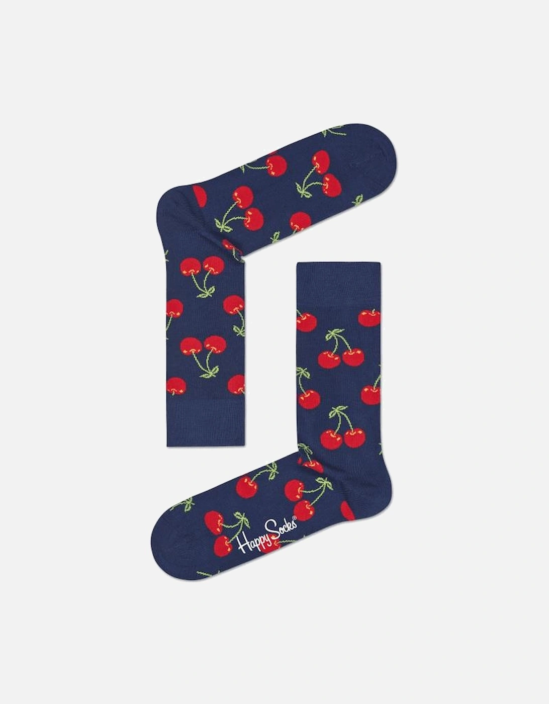 Cherry Socks, Blue/Red, 2 of 1