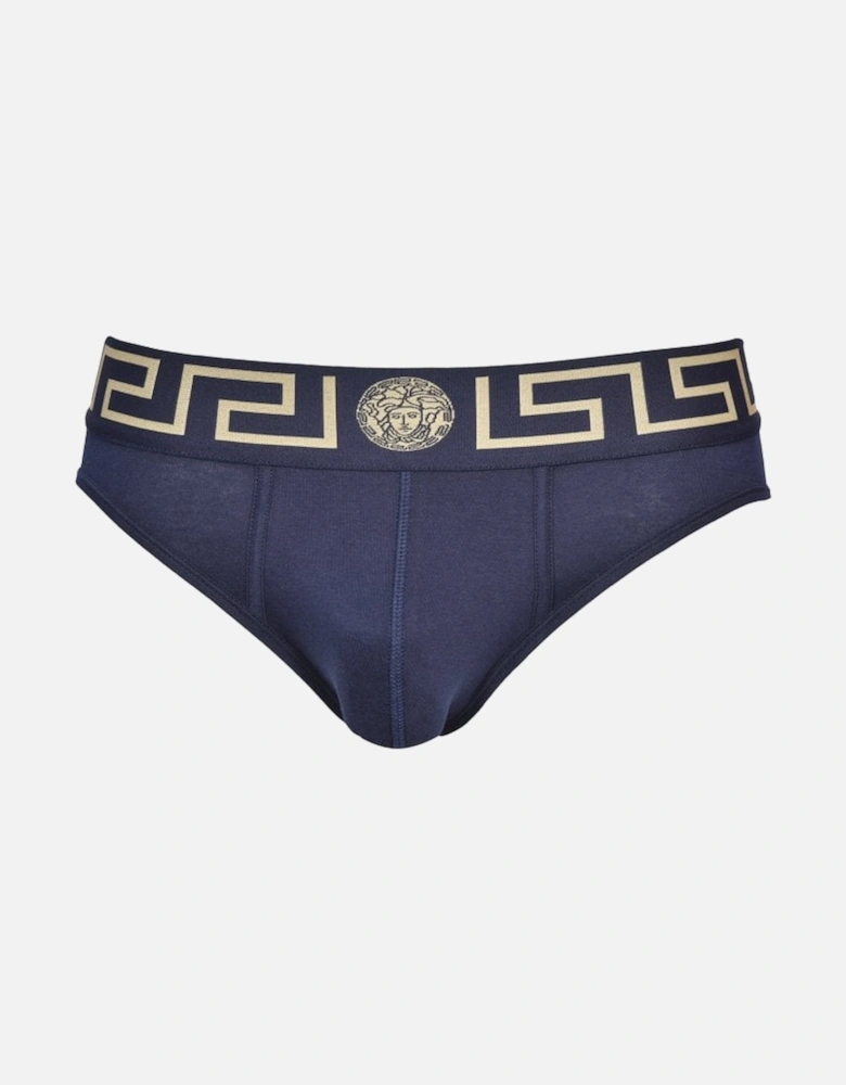 Iconic Low-Rise Brief, Blue/gold
