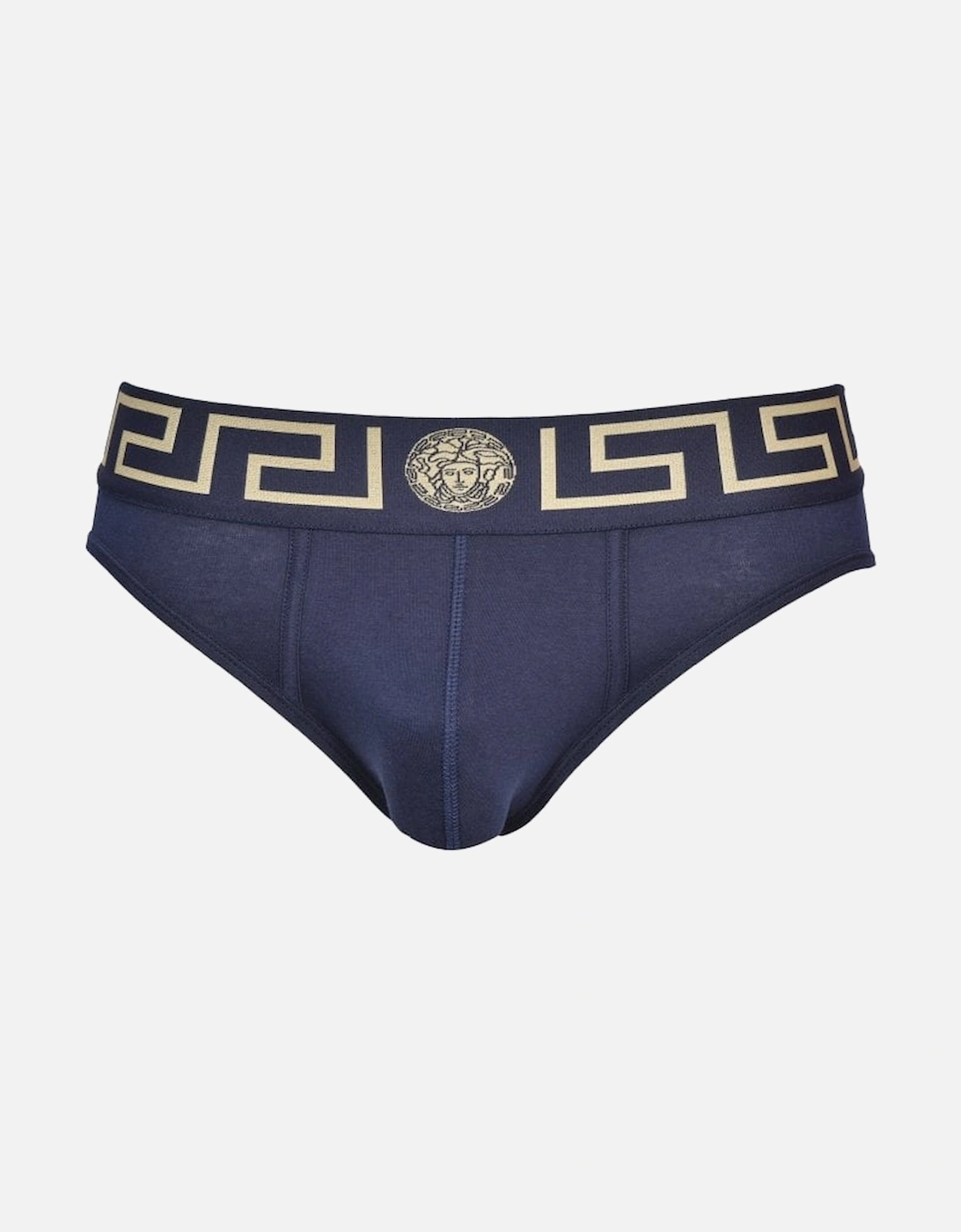 Iconic Greca Low-Rise Brief, Blue/gold, 6 of 5