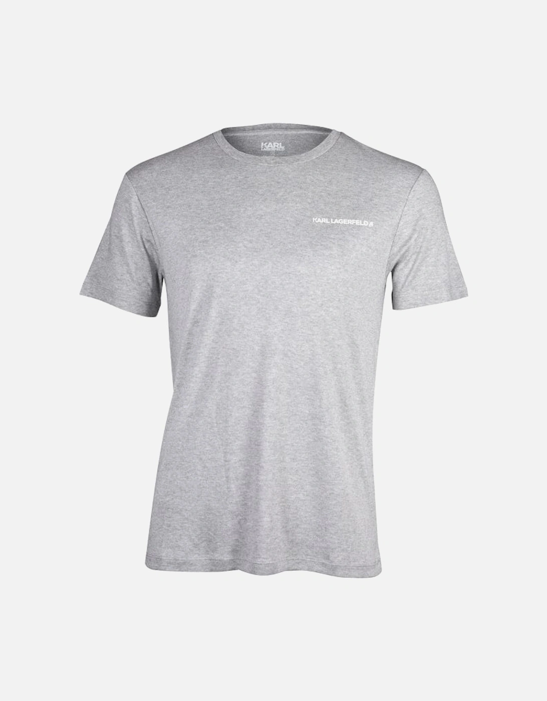 Lyocell Organic Cotton Logo Lounge T-Shirt, Grey Melange, 4 of 3