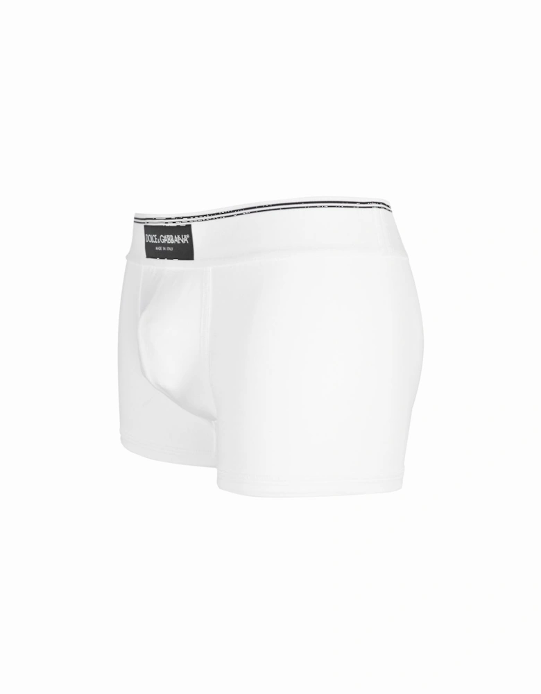 Made In Italy Label Boxer Trunk, White