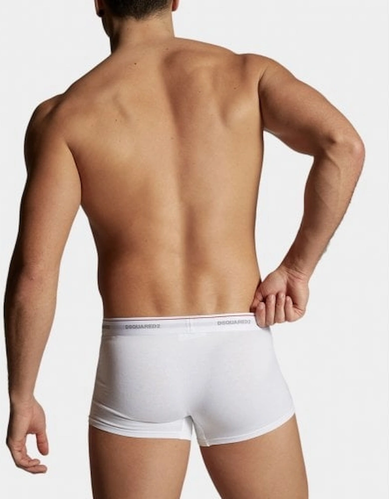 3-Pack Jersey Cotton Stretch Low-rise Boxer Trunks, White