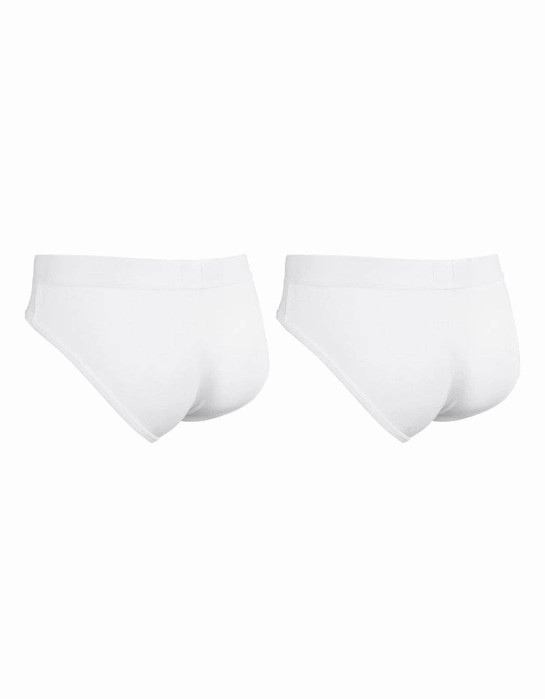 2-Pack Stretch Cotton Midi Briefs, White